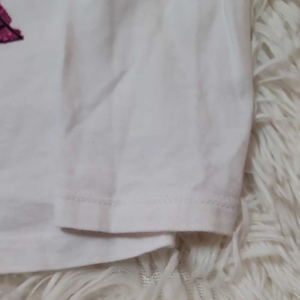 GAP, White and Pink Long Sleeve Paris Tee, Size 5, Girls - Picture 4 of 6